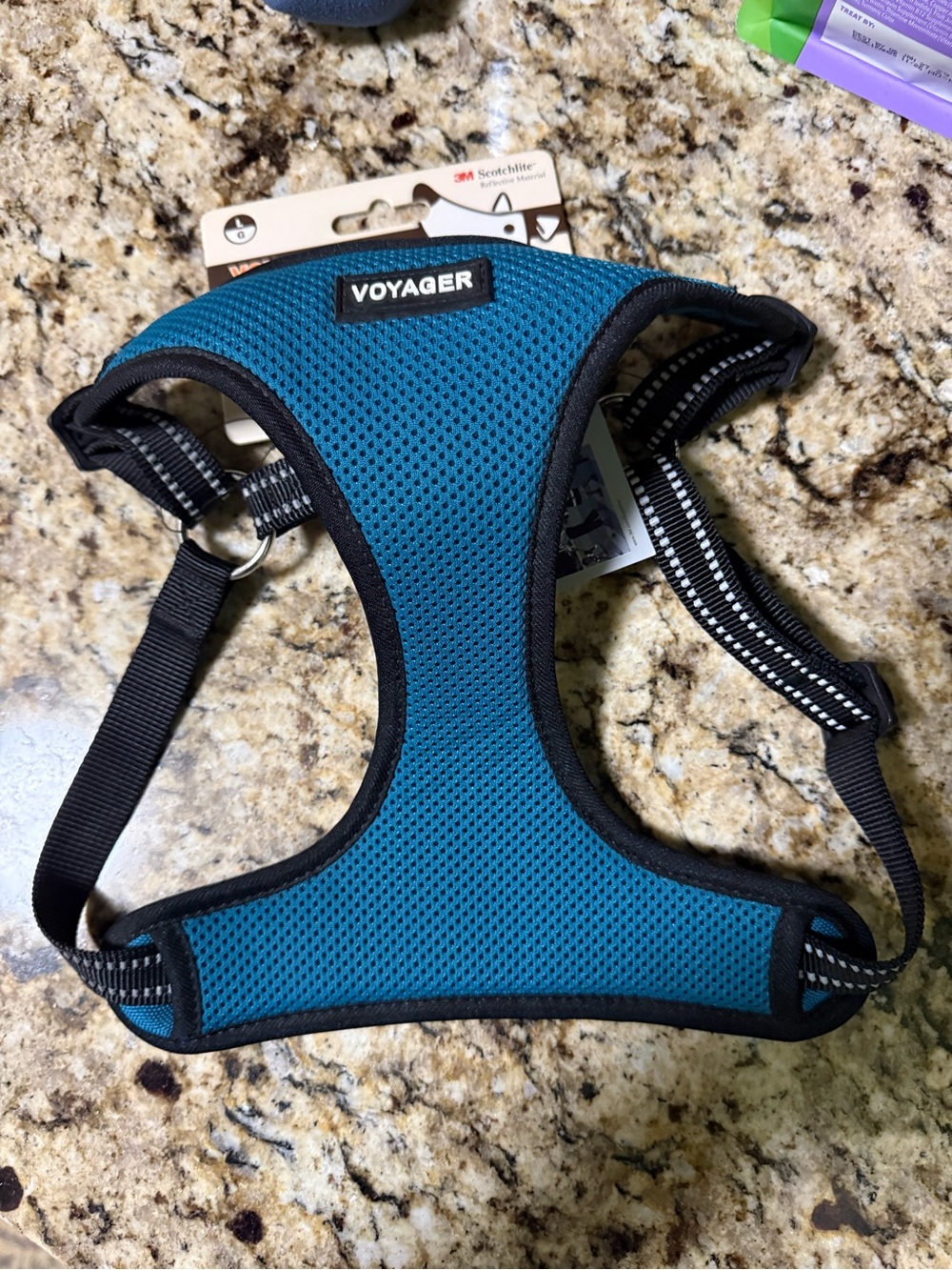 Voyager Teal Comfort Mesh Dog Harness - Padded, Adjustable Fit